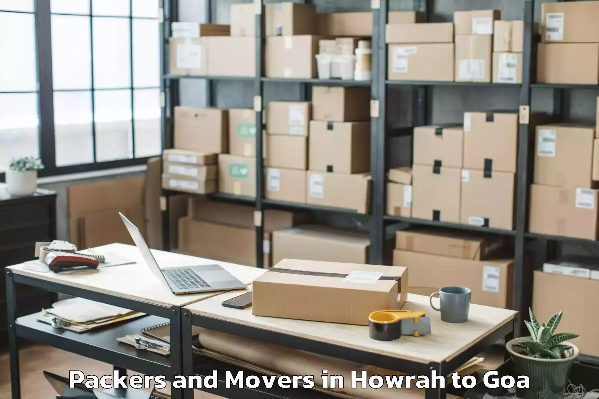 Trusted Howrah to Bambolim Packers And Movers